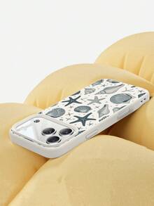 海洋主题单件装海星贝壳图案液态硅胶防震手机壳，适用于苹果 iPhone Xs/Xs Max/Xr/11/12/13/14/15/16 Pro/Pro Max/14/15/16 Plus/17，男女通用，可作为节日礼物 - 彩色 - 查看 2