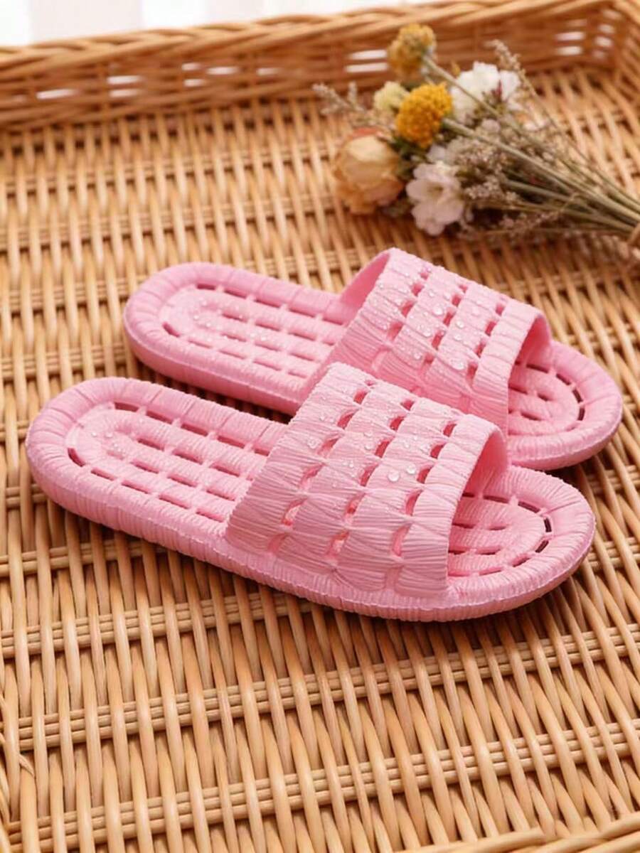 Summer Breathable Hollow Slippers, Non-Slip Bathroom Slippers, Unisex Soft Sole Sandals