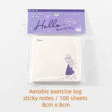 100张“你好，都市女孩”系列便签本，不粘性，4种颜色可选，便携式学生文具，适用于学校、办公室、冰箱等场所，可用于手写笔记，色彩鲜艳，插图可爱。 - 均碼 - 查看 13