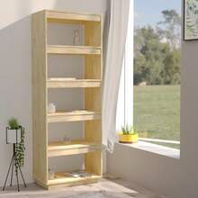 Book Cabinet/Room Divider 60x35x167 Cm Solid Pinewood - Brown - View 3