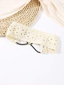 1件手工钩编发带，镂空编织发饰，波西米亚风甜美日常及假日造型夏季沙滩发带 - 彩色 - 查看 16