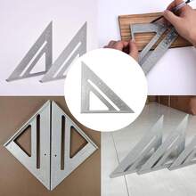 Escuadras Para Carpintero, Escuadra MetáLica, Regla Triangular Y Cuadrada, Escuadra De Carpintero Multifuncional, Herramienta De MedicióN Precisa, 12 Y, Para CarpinteríA Y Bricolaje - Pago - Ver 3