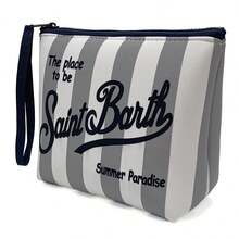 All-In-One Travel Cosmetic Bag, Striped, Portable Cosmetic Bag, Cosmetic Case, Shoulder Bag, Cosmetic Pouch, Waterproof Travel Bag, Travel Organizer With Zipper, Cosmetic Box - 4 - View 1
