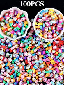 50/100Pcs Polymer Clay Beads, Ball Flower Animal Polymer Clay Beads For Jewelry Making, DIY Bracelet Necklace Earrings Jewelry Making Supplies Accessories - Acrylic Beads - View 9