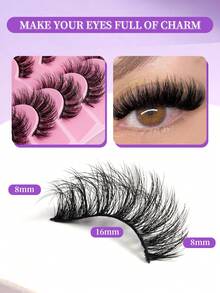 7 pares de pestañas postizas extra grandes, suaves y cómodas, artículo talla grande vendido popular en Europa y América - Ver 6