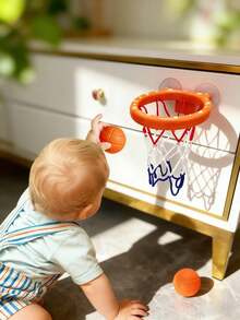 Aro de baloncesto para baño de niños - Aro de baloncesto mini para bañera, ventosa fuerte, juego de baloncesto de baño y juguete de baño divertido para niños pequeños, adecuado para niños de 4 a 8 años, aro de baloncesto con ventosa con 3 pelotas perforadas, gran regalo para Halloween, Pascua, Navidad y cumpleaños - Multicolor - Ver 8