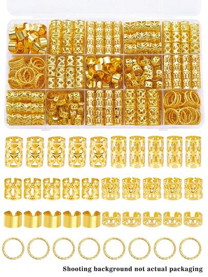 70个装可调节金属发圈和发夹，四季皆宜，波西米亚风格女孩发饰
