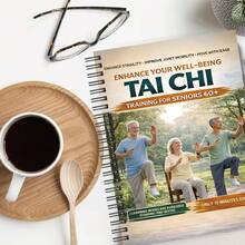 1本高级太极拳教学课程螺旋笔记本，适合60岁以上人士。本课程可缓解肌肉疲劳，增强关节灵活性。每日安排10分钟站/坐练习。适合赠送给父母、祖父母及其他年长亲属。 - 站坐雙模式太極鍛鍊線圈本 - 查看 3
