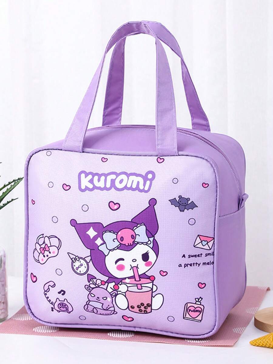 SANRIO Túi đựng cơm trưa cách nhiệt bằng giấy bạc dày dặn, hình hoạt hình dễ thương, túi xách tay di động, túi đựng thực phẩm chống thấm nước có thể tái sử dụng, phù hợp cho đi làm hàng ngày, dã ngoại, du lịch, nhẹ và bền với khả năng cách nhiệt tốt. - Nhiều màu - Xem 1