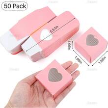 Hộp quà Kraft màu đen, kích thước 2x2x2 inch, có cửa sổ hình trái tim bằng nhựa trong suốt, thích hợp đựng bánh ngọt, kẹo, bánh quy và món tráng miệng. - 5*5*5cm - Xem 10