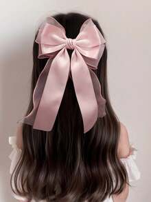 1个女士优雅缎带蝴蝶结发夹，发饰 - 彩色 - 查看 3