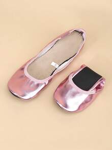 Giày búp bê nữ đế mềm nhẹ, có thể gấp gọn, dễ mang theo, kiểu dáng thời trang, thoải mái và đa năng, thích hợp mang trong nhà. - Bầu trời đầy sao màu hồng - Xem 5