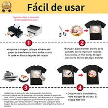 TransOurDream - Marca de confianza.Papel de Transferencia Para oscuro Camiseta 3.0 8.5x11'' 20 Hojas Papel Transfer Apto Para Impresora Tintaand Láser Fácil de Usar Perfecto para Fiesta. (MX-D3-20) - Oscuro - Ver 6