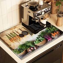 1pc, 2D Rubber Furnace Cover Pad, With Non-Slip And Heat-Resistant Synthetic Surface, Is Suitable For Glass Electric Furnace, With Scratch-Proof Function, And Can Be Used As Oven, Washing Machine And Dryer. - Multicolor - View 9