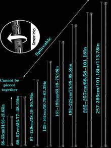 Barra de cortina extensible de acero inoxidable sin taladro, extra larga. Barra de cortina, barra colgante de armario, barra retráctil, secadora, barra de soporte, barra de almacenamiento de utensilios de cocina, barra de tensión, barra colgante de espátula, barra colgante de cucharas, barra colgante de tabla de cortar, barra colgante de toallas de cocina, barra colgante de batidores, barra colgante de cucharones, sin necesidad de taladrar, material de acero inoxidable, fácil instalación, sin adhesivo necesario, adecuado para armario, baño, ventana - Multicolor - Ver 9