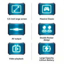 New X9 Handheld Game Console, Retro Nostalgic Handheld Game Player With Dual Joysticks, 5.1" HD Large Screen, 1500mAh Battery - View 10