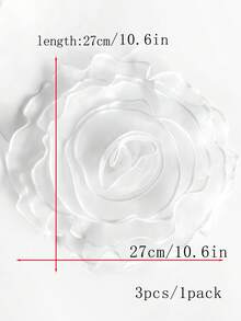 超大纯色欧根纱多层褶边布花，简约设计，适合 DIY 服装、婚纱、服装配饰 - 多色 - 查看 24