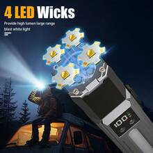 1 pezzo Faro a LED ricaricabile - Super luminoso con sensore infrarosso, ricarica Type-C, regolabile a 180°, design con magnete potente, adatto per campeggio, corsa, escursionismo, pesca notturna e caccia all'aperto - Multicolore - Visualizzare 2