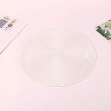 Ivory White Heat-Resistant Round Placemats, Minimalist Elegant Tableware Mats - Ivory White - View 5