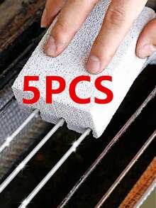 1 pieza Ladrillo limpiador para parrilla de barbacoa, piedra raspadora para limpiar parrillas, raspador multifuncional para cortar manchas y grasa, apto para estufas, fregaderos, utensilios, sartenes, limpieza de parrillas, cocina, baño, artículos del hogar - cuboides - Ver 12