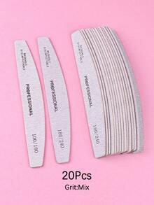 3/5/10/20/50pcs Zebra Pattern Double-Sided Nail Files, Wooden Nail Buffers - Multicolor - View 15