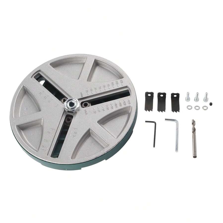 Adjustable Punching Saw Round Hole Opener Tools with Positioning Bit and 3 Tooth Blades - Sierra de punzonado ajustable - Ver 1