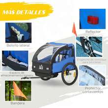 HOMCOM Carrinhos de bebê - Azul - Ver 5
