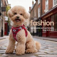 Dog Harness And Leash Set, No Pull Soft Mesh Pet Harness, Reflective Adjustable Puppy Vest For Small Medium Large Dogs, Cats - Multicolor - View 8