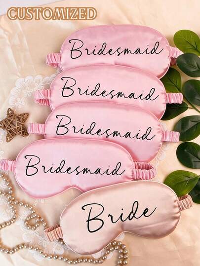 Customized Eye Mask, Custom Satin Sleep Eye Mask – Personalized Bridesmaid Gift For Wedding Party, Custom Eye Mask, Satin Sleep Mask, Bridesmaid Party Favor, Personalized Wedding Gift, Bride Squad Sleep Mask, Bachelorette Party Favor, Wedding Gift For Her, Monogram Eye Mask, Travel Eye Mask, Custom Name Eye Cover, Bridal Shower Favor, Sleep Mask For Women Bachelorette Favor For Her, Bride Squad Travel Sleep Mask, New Year'S Gifts, Valentine'S Day Gifts, Family