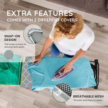 Stable Metal Ironing Board, Height Adjustable Foldable Design With Iron Rest - Multicolor - View 8