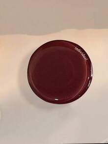 1pc Retro Brown English Round Expandable Foldable Slouchy Phone Holder, Compatible With Apple, Minimalist Aesthetic Adhesive Stand - Multicolor - View 4