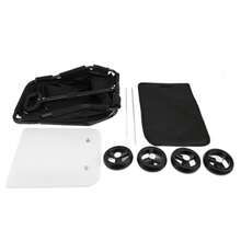 Cochecito para Perros Capacidad de Carga de 15 43 Transportador Plegable para Mascotas Cochecito para Gatos Carrito de Viaje para Mascotas de Acero Al Carbono con Ruedas - Negro - Ver 7