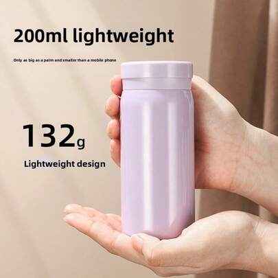 1 bình nước mini 200ml, bình giữ nhiệt bằng thép không gỉ, cốc bỏ túi di động, bình nước thể thao ngoài trời, thích hợp làm quà tặng.