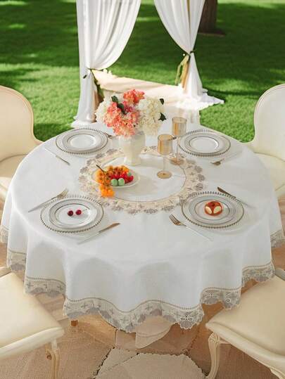 1 Adet %100 Polyester Saten Kumaş Masa Örtüsü, Çift Renkli Suda Çözünebilir Dantelli, Avrupa Tarzı, Mutfak, Yemek Odası, Kare/Yuvarlak Masa, Konferans Masası, Dolap, TV Sehpası, Kahve Masası, Amerikan Servisi, Ev Dekorasyonu, Festival, Doğum Günü, Villa Partisi, Açık Hava Pikniği, Tüm Mevsimler, Parti ve Düğün Odası Dekorasyonu, Bahçe Serisi, Çeşitli Boyutlar