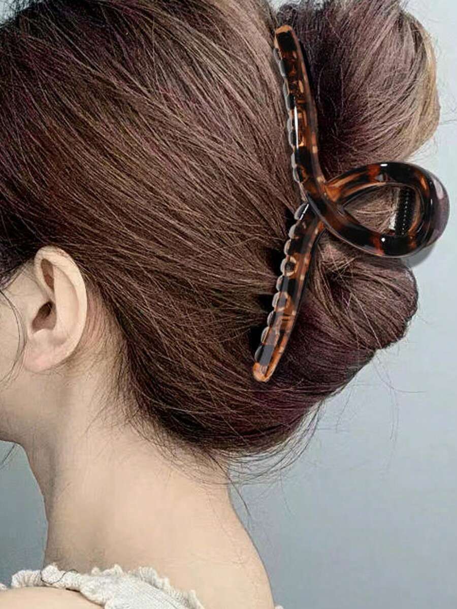 1/2 chiếc kẹp tóc kiểu retro họa tiết da báo thanh lịch, thiết kế họa tiết da báo chấm bi sang trọng, thời trang và sành điệu, phù hợp để sử dụng hàng ngày.