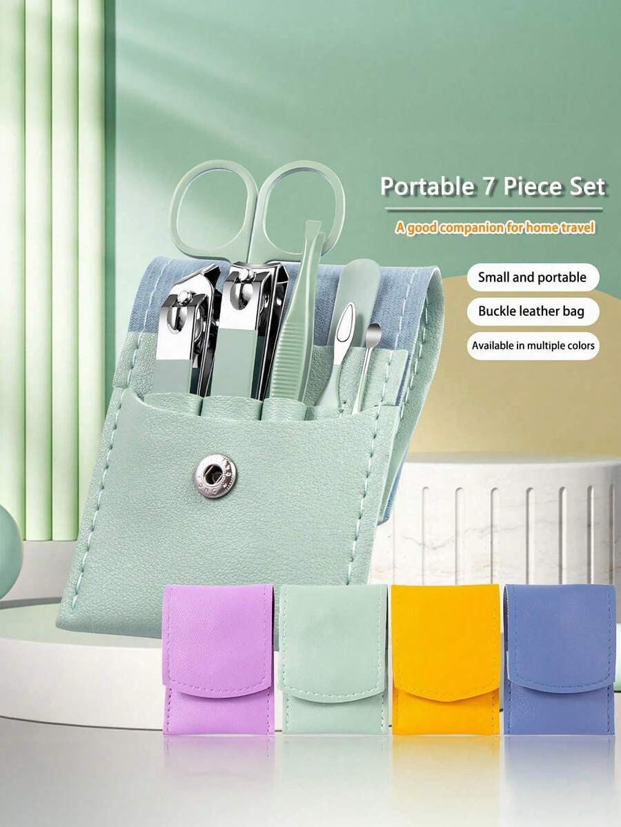 4/7pcs Manicure Set, Travel Nail Care Kit, Ear Wax Removal Tool, Men/Women Nail Clipper, Pedicure Set, Professional Nail Clipper, Nail Trimmer Set For Women - Multicolor - View 1