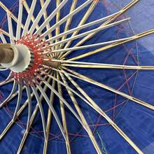 5 Sombrillas De Tela Chinas Para Decoración De Fiestas De Bo - Azul - Ver 6