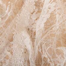 1pc New Crochet Tassel Triangular Shawl, Fashionable Elegant Cheongsam Bridal Gown, Suitable For Wedding, Party, Halloween, Christmas, Valentine's Day, And Everyday Wear - White - View 5