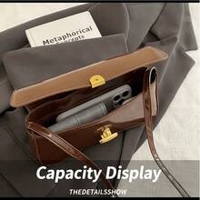 Túi đeo chéo nữ kiểu retro bằng da giả dầu, thời trang, đa năng, phù hợp cho hẹn hò, đi chơi, tụ họp. - Nhiều màu - Xem 9