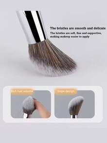 1支 #47 专业粉底刷，歌舞伎刷头，适用于粉底、修容、阴影，女士面部底妆，美妆工具，女士挚爱单品，节日派对礼物 - 黑色 - 查看 6
