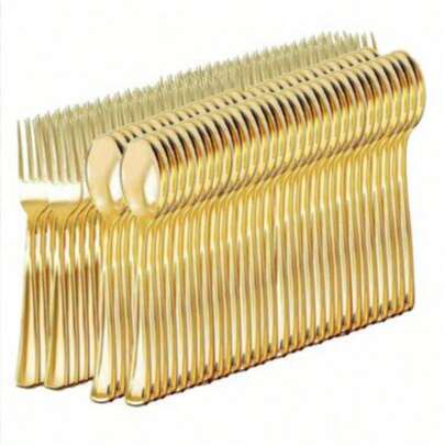 10/20/30/50/60/100pcs Gold Paper Tableware, Salad Plates, Dessert Plates, Disposable Party Plates, 7-Inch And 9-Inch Sizes Available, Easy To Clean, Suitable For Cakes, Desserts, Salads, Burgers, Sandwiches, Appetizers, Fruits, Food Serving, Birthday Parties, Weddings, Outdoor Camping