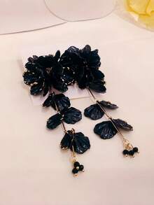 1 Pair Fashionable Women's Elegant Acrylic Flower Drop Earrings, Versatile Suitable For Vacation Wear - Multicolor - View 5