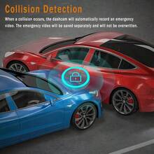3-Channel Dashcam, High-Definition 1080P Recording In-Car DVR Camera, 170° Wide-Angle Lens, Night Vision, Compact In-Car Dashcam, 24-Hour Parking Monitoring, Loop Recording, G Sensor, Optional Memory Card. - 3 lentes más tarjeta de memoria - Ver 2