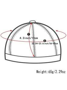 1pcs Men & Women Letter Label Landlord Cap, Casual Basic Outdoor Sports Docker Hat For Men, All-Match Modern Clothes Accessories For Daily Used - 黑色 - 查看 7