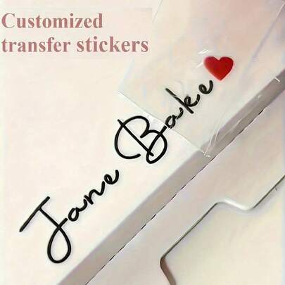 Customized Colorful Transfer Stickers, UV Printing, Personalized Transfer Stickers, Customized Name Label Stickers, Stickers, Name Stickers, Date Stickers, DIY Gifts, Handmade, Handwritten Fonts, Wedding Stickers, Gift Stickers, Raised Hollow Self-Adhesive Labels, Shiny Gold And Silver Transfer Stickers, Company Logo, Suitable For Water Bottles, Lunch Boxes, Personal Items, Glass Cups, Cups, Gift Boxes Decoration, Multi-Functional