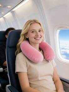 可定制U型枕，可印制姓名/标志，1个旅行颈枕，可拆卸柔软枕套，便携式U型颈枕，适合学生和成人使用，支撑颈部并保护颈椎，适用于学习、驾驶、办公或旅行。 - 彩色 - 查看 7