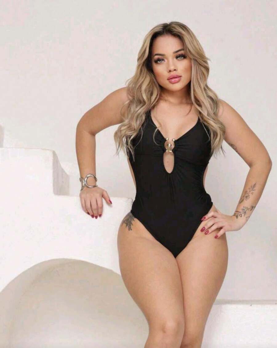 Women's Swimsuit With Ring Detail, Fashion 2026, Elegant And Stylish, Beach Vacation Ring - 黑色 - 查看 1