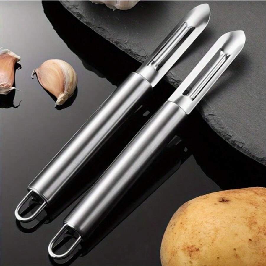 Stainless Steel Anti-Rust Silver Potato Carrot Peeler With Ergonomic Handle, Dishwasher , Suitable For Various Fruits And Vegetables