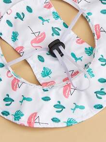 1顶可爱涤纶防风遮阳帽，带耳孔，可调节，适合小型宠物狗全年户外佩戴 - 彩色 - 查看 6