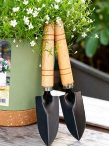 5pcs Garden Tool Mini Shovel, Flower Trowel, Gardening Trowel, Miniature Wooden Handle Narrow Shovel - A - View 4